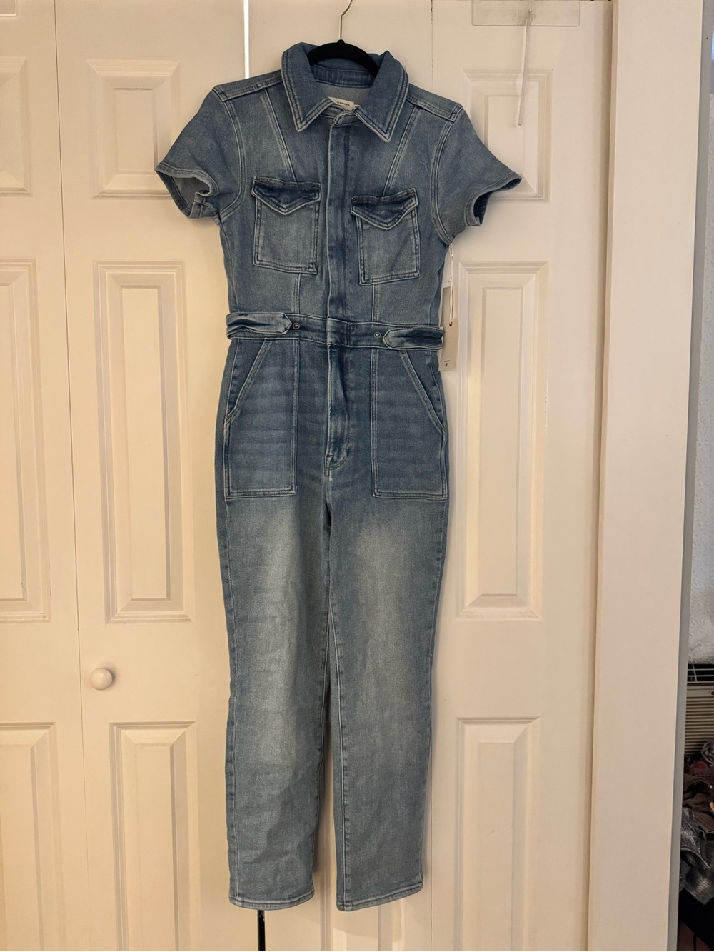 NWT Good American Fit For Success Denim Jumpsuit 2/M